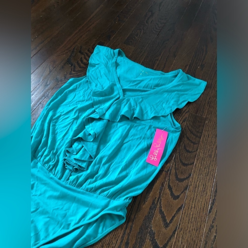*NWT* Lilly Pulitzer Women’s S Bright Agate Green Caliana Sleeveless Bodysuit - Picture 4 of 11